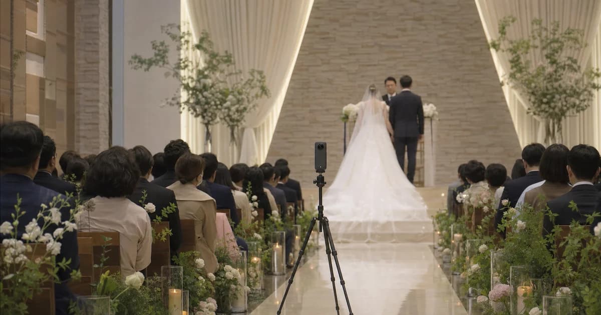 가을 결혼식 라이브 360 — 식장·답례 부스 영상 운영