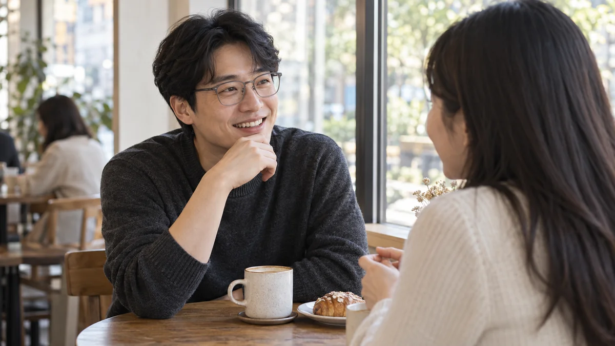 이븐 리얼리티스 G2를 쓰고 카페에서 대화하는 장면