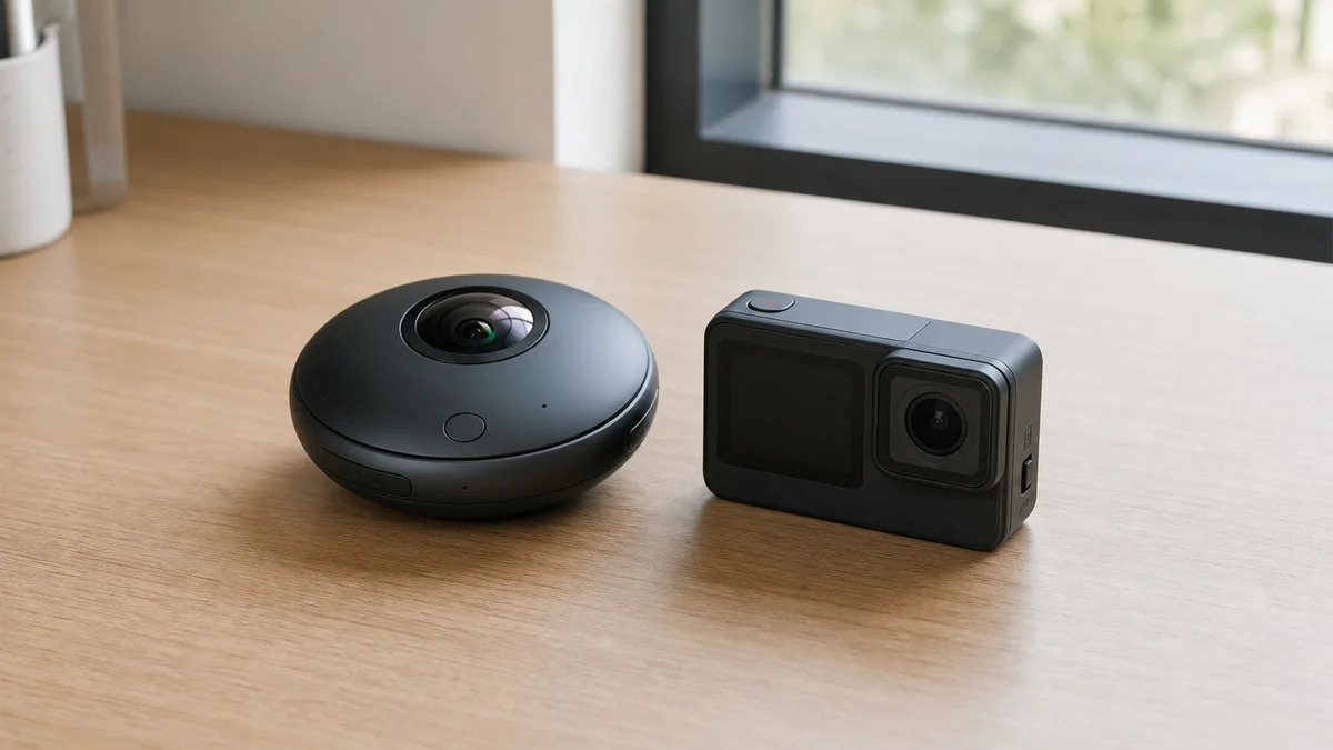360도 카메라와 액션캠 — 폼팩터 비교