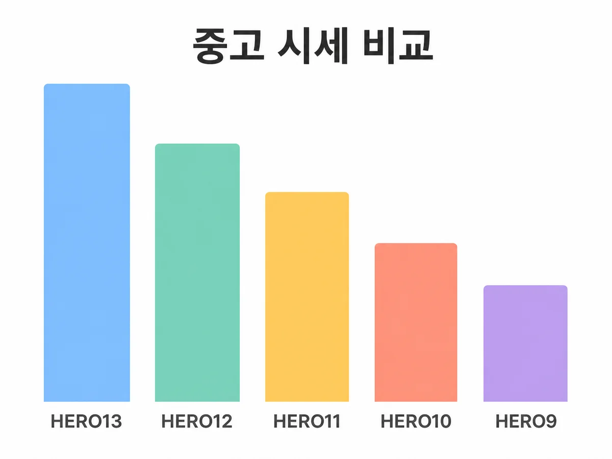 해변에서 고프로로 서핑 영상을 촬영하는 사용자의 손목 마운트 시점