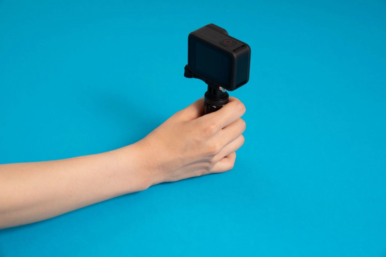 고프로와 쇼티(Shorty) 결합 실물 샷