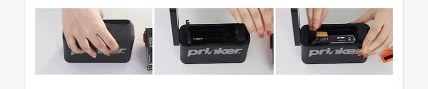 프링커 카트리지 삽입 3단계 — 커버 열기, 카트리지 삽입, 커버 닫기