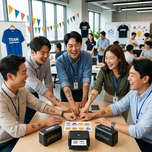 프링커 활용 — 기업홍보·내부 행사에서 로고·캠페인 디자인 즉석 인쇄