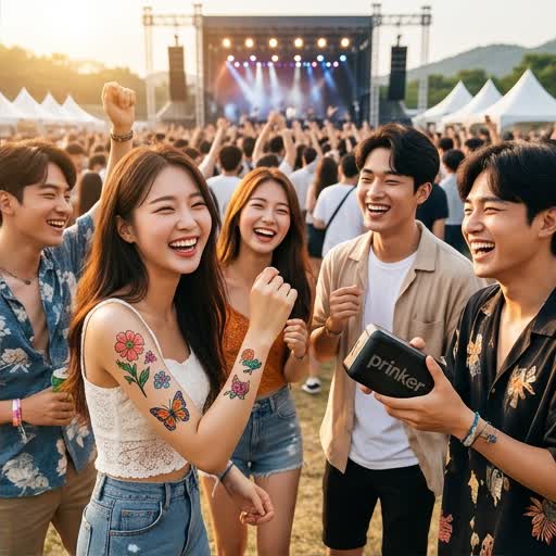 프링커 활용 — 축제·페스티벌 현장 부스에서 즉석 타투 체험